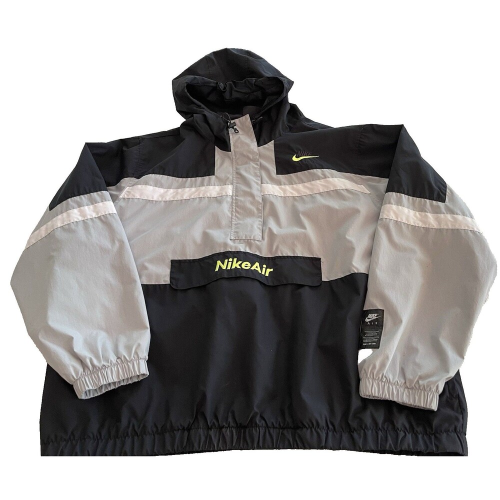 Nike Air Woven Jacket Wind Breaker Hood 1/2 Zip Colorblock CJ4834-077 Men 2XL